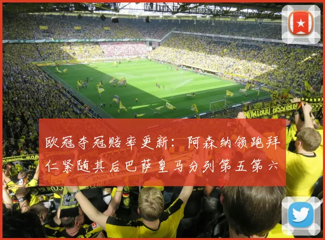 欧冠夺冠赔率更新：阿森纳领跑拜仁紧随其后巴萨皇马分列第五第六位